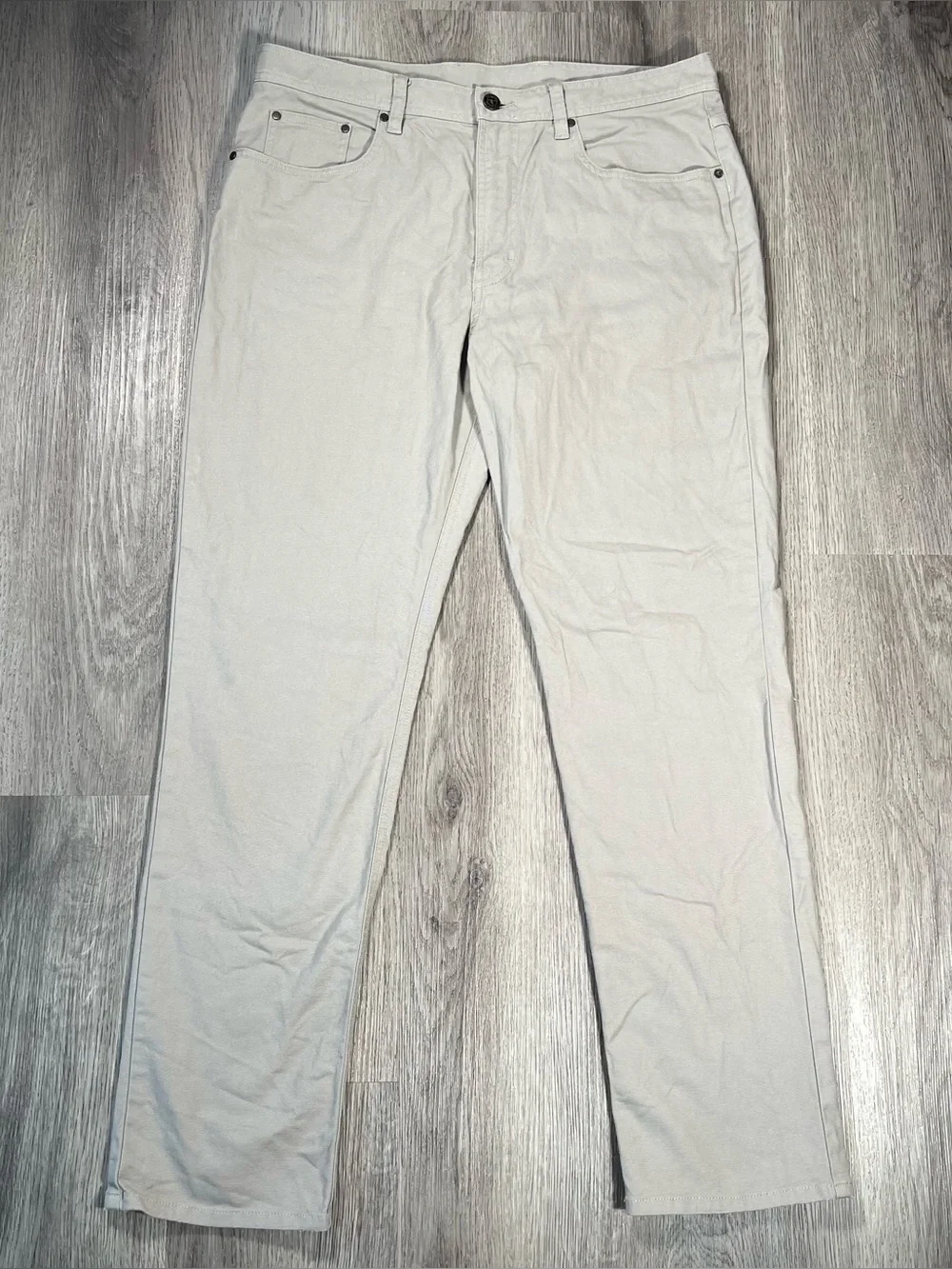 Genteal Comfort Flex 5 Pocket Golf Stretch Chino Khaki Tan Mens Pants Size 34x29